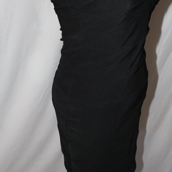 Forever 21 Black Cocktail Prom Party Sweetheart Jeweled Dress Stretch Small EUC - Picture 7 of 16